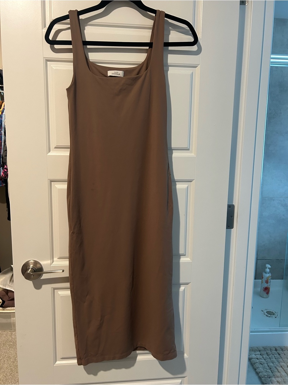 Babaton Brown Midi Slip Dress
